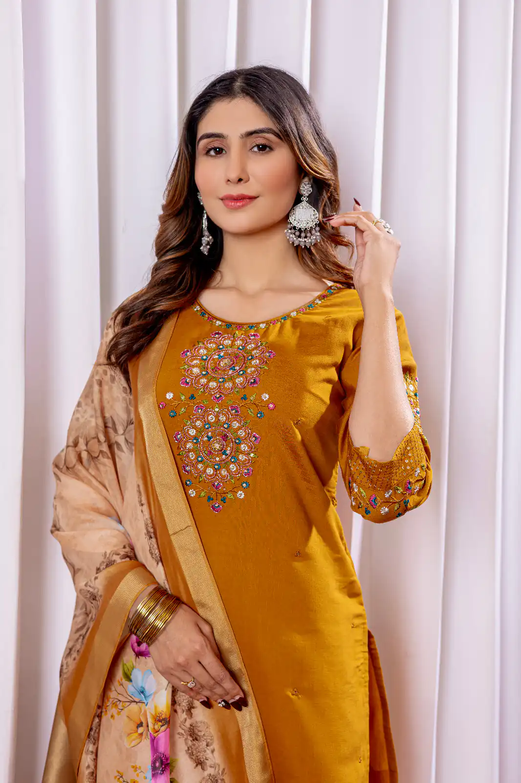 DIVA 111 Brown Viscose Silk Salwar Suit with Thread Embroidery Work. Best Price ₹2049. Delivery 4-6 Working Days. Shop now. | Jump Suits, Straight Suits, Casual Suits, Creative suits, Designer Suits, Palazzo Suits, Party Wear Suits, Patiala Suits, Salwar suit
