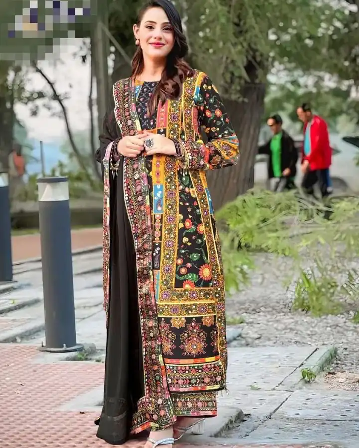 ST 113 Black Georgette Salwar Suit Perfect for Wedding, Party, Lohri, Pooja, Cultural Events – . Get it for ₹1899. Delivery 4-6 Working Days. Shop n | Jump Suits, Straight Suits, Casual Suits, Creative suits, Designer Suits, Palazzo Suits, Party Wear Suits, Patiala Suits, Salwar suit