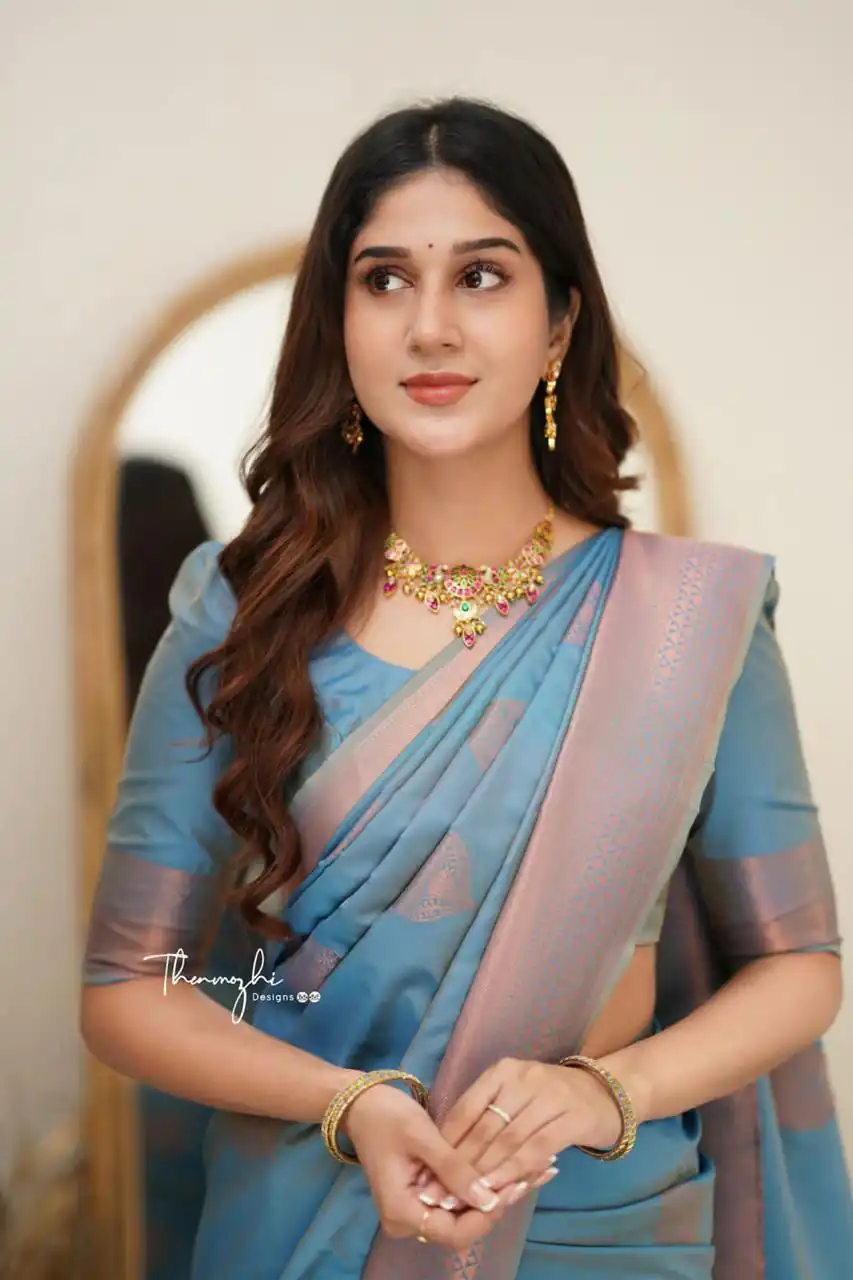 KP 6015 Blue Soft Lichi Silk Saree with Lace Border & Lace Work. Special Price ₹1349. Delivery 4-6 Working Days. Shop now. | Bollywood Sarees, Creative Sarees, Designer Sarees, Embroidered Sarees, Ethnic Saree, Modern Digital sarees, Party Wear Sarees, Sarees