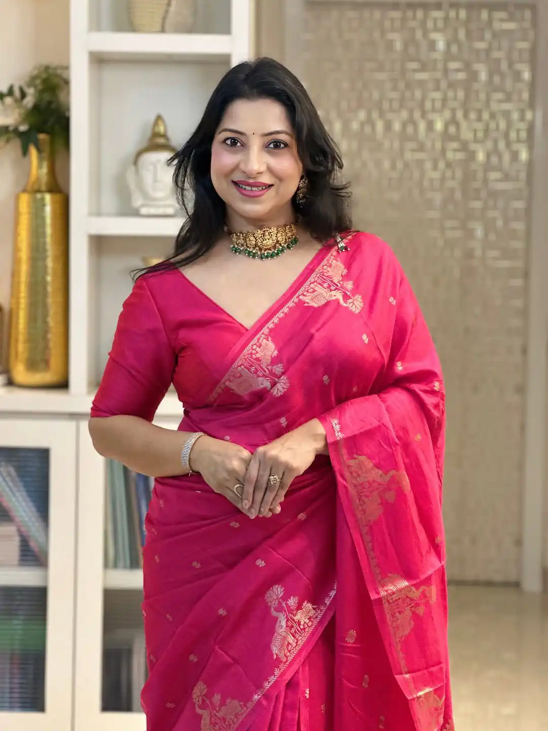 KP 6085 Red Pink Lichi Silk Saree with Lace Border & Lace Work. Special Price ₹1449. Delivery 4-6 Working Days. Shop now. | Bollywood Sarees, Creative Sarees, Designer Sarees, Embroidered Sarees, Ethnic Saree, Modern Digital sarees, Party Wear Sarees, Sarees