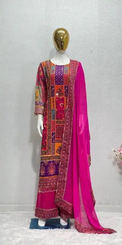 ST 113 Pink Georgette Salwar Suit Perfect for Wedding, Party, Lohri, Pooja, Cultural Events – . Get it for ₹1899. Delivery 4-6 Working Days. Shop n | Jump Suits, Straight Suits, Casual Suits, Creative suits, Designer Suits, Palazzo Suits, Party Wear Suits, Patiala Suits, Salwar suit