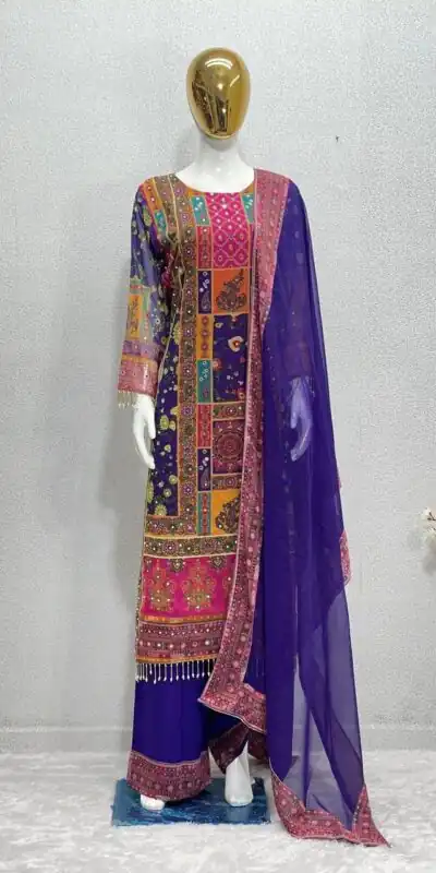 ST 113 Purple Georgette Salwar Suit Perfect for Wedding, Party, Lohri, Pooja, Cultural Events – . Get it for ₹1899. Delivery 4-6 Working Days. Shop n | Jump Suits, Straight Suits, Casual Suits, Creative suits, Designer Suits, Palazzo Suits, Party Wear Suits, Patiala Suits, Salwar suit