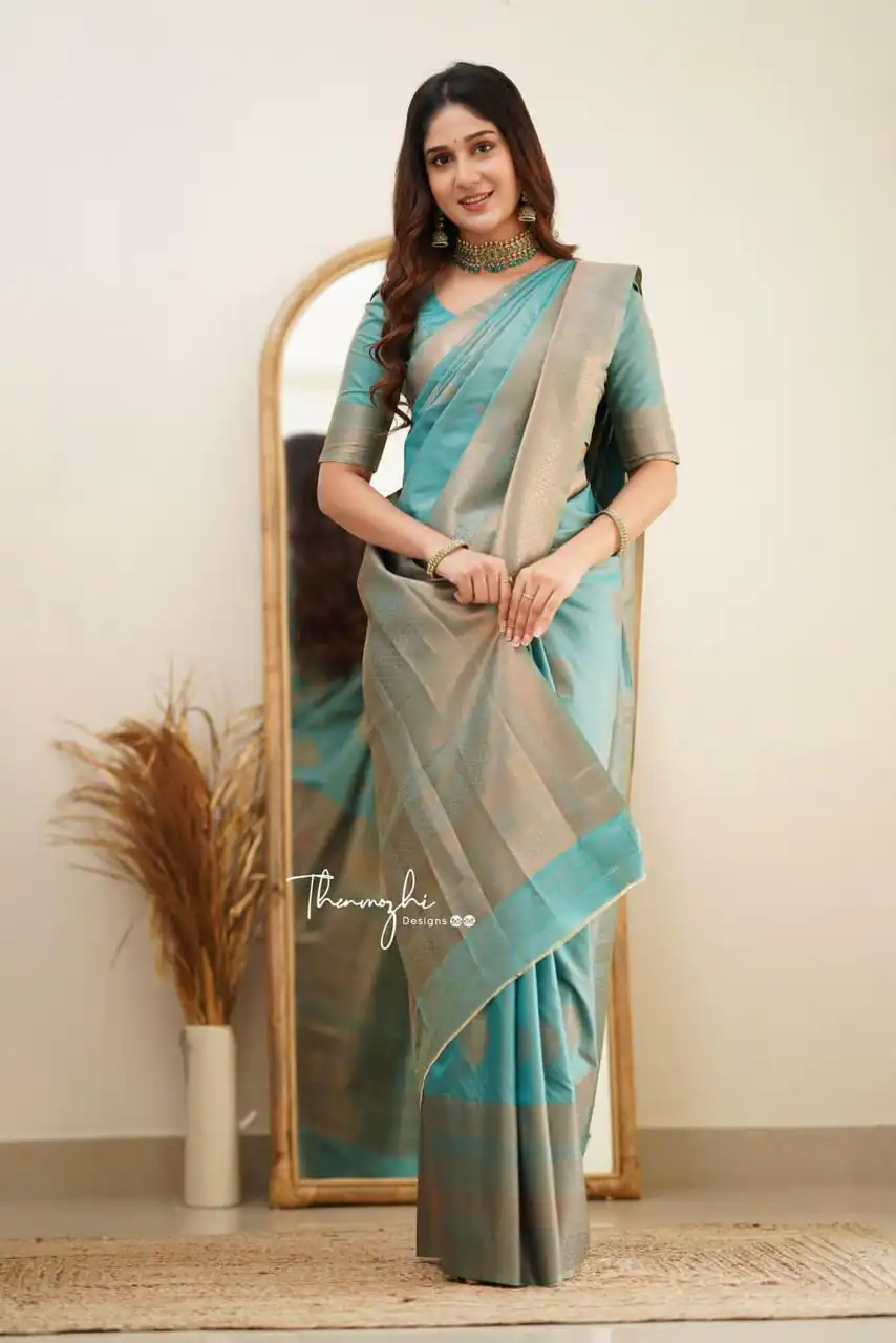KP 6015 Sky Blue Soft Lichi Silk Saree with Lace Border & Lace Work. Special Price ₹1349. Delivery 4-6 Working Days. Shop now. | Bollywood Sarees, Creative Sarees, Designer Sarees, Embroidered Sarees, Ethnic Saree, Modern Digital sarees, Party Wear Sarees, Sarees