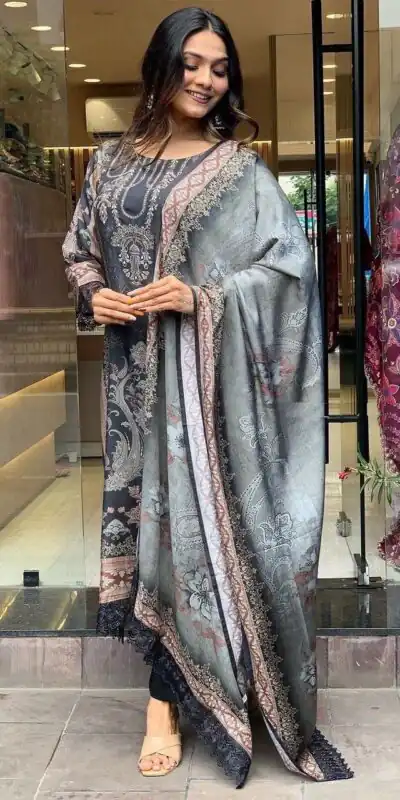 DC G23 Black in Maslin Digital Print Salwar Suit . Wedding, Party, Festive, Events, Introductory Price ₹1749. Delivery 4-6 Working Days. Shop now. | Jump Suits, Straight Suits, Casual Suits, Creative suits, Designer Suits, Palazzo Suits, Party Wear Suits, Patiala Suits, Salwar suit