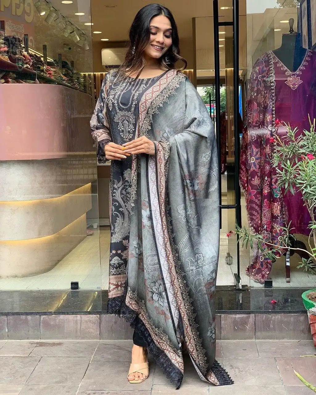 DC G23 Black in Maslin Digital Print Salwar Suit . Wedding, Party, Festive, Events, Introductory Price ₹1749. Delivery 4-6 Working Days. Shop now. | Jump Suits, Straight Suits, Casual Suits, Creative suits, Designer Suits, Palazzo Suits, Party Wear Suits, Patiala Suits, Salwar suit