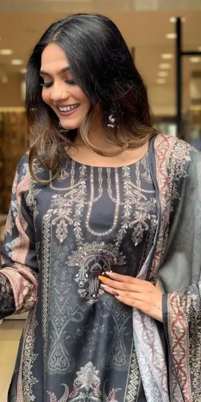 DC G23 Black in Maslin Digital Print Salwar Suit . Wedding, Party, Festive, Events, Introductory Price ₹1749. Delivery 4-6 Working Days. Shop now. | Jump Suits, Straight Suits, Casual Suits, Creative suits, Designer Suits, Palazzo Suits, Party Wear Suits, Patiala Suits, Salwar suit