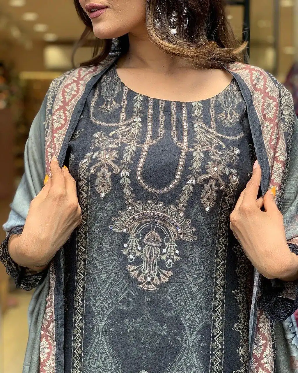 DC G23 Black in Maslin Digital Print Salwar Suit . Wedding, Party, Festive, Events, Introductory Price ₹1749. Delivery 4-6 Working Days. Shop now. | Jump Suits, Straight Suits, Casual Suits, Creative suits, Designer Suits, Palazzo Suits, Party Wear Suits, Patiala Suits, Salwar suit