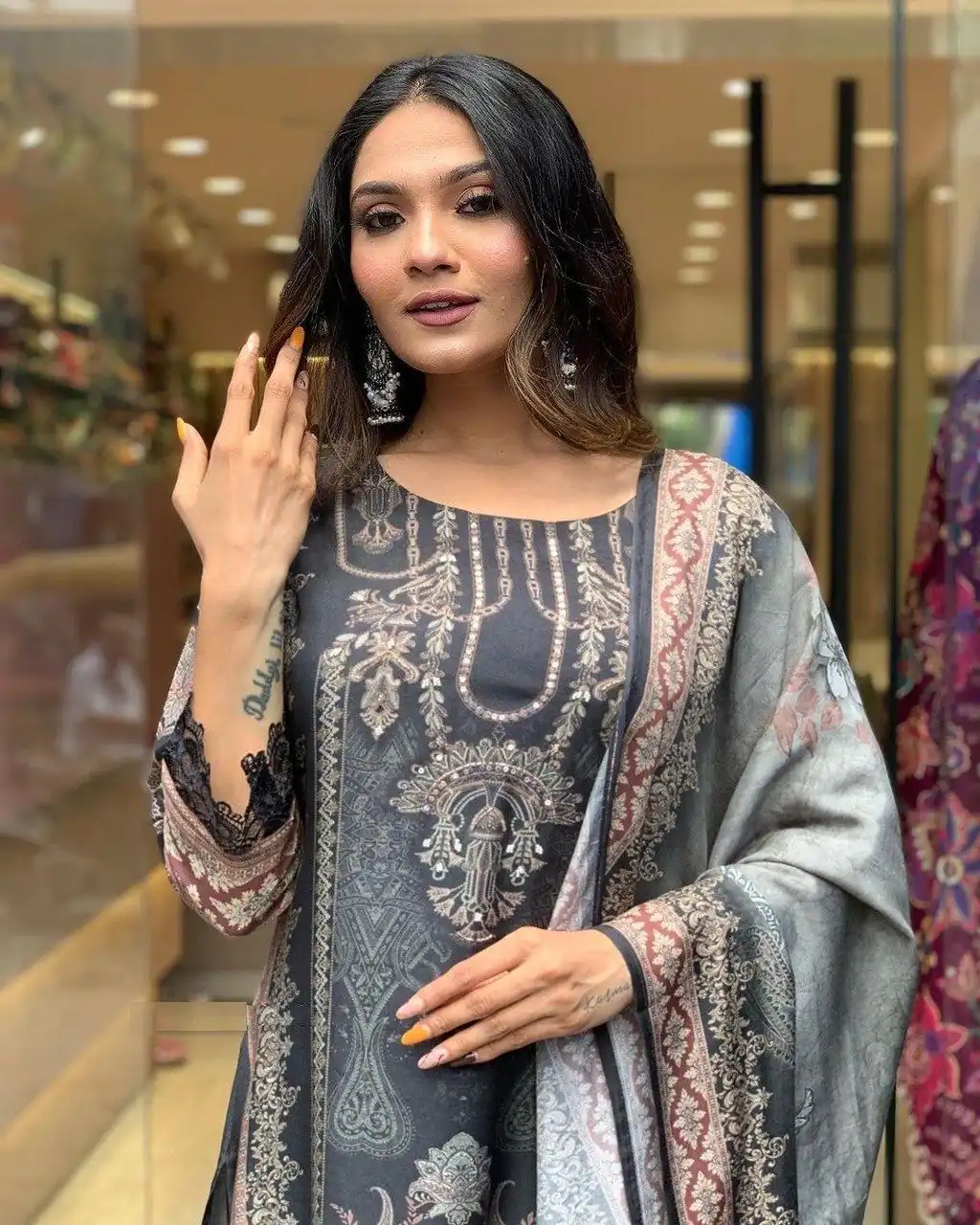 DC G23 Black in Maslin Digital Print Salwar Suit . Wedding, Party, Festive, Events, Introductory Price ₹1749. Delivery 4-6 Working Days. Shop now. | Jump Suits, Straight Suits, Casual Suits, Creative suits, Designer Suits, Palazzo Suits, Party Wear Suits, Patiala Suits, Salwar suit