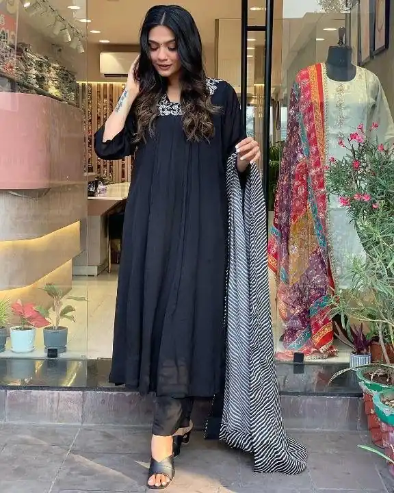 DC G46 Black in Maslin Digital Print Salwar Suit . Wedding, Party, Festive, Events, Introductory Price ₹1699. Delivery 4-6 Working Days. Shop now. | Jump Suits, Straight Suits, Casual Suits, Creative suits, Designer Suits, Palazzo Suits, Party Wear Suits, Patiala Suits, Salwar suit