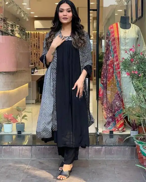 DC G46 Black in Maslin Digital Print Salwar Suit . Wedding, Party, Festive, Events, Introductory Price ₹1699. Delivery 4-6 Working Days. Shop now. | Jump Suits, Straight Suits, Casual Suits, Creative suits, Designer Suits, Palazzo Suits, Party Wear Suits, Patiala Suits, Salwar suit