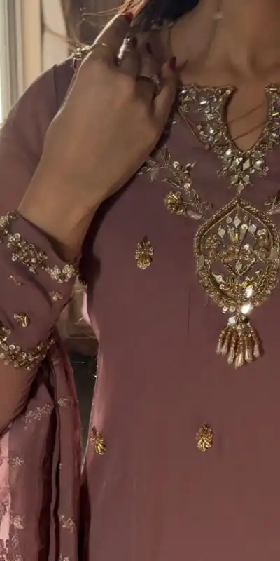 SRK 5328 Onion Color Dual Tone Star Georgette Salwar Suit with Embroidery Work. Affordable Price ₹1949. Delivery 4-6 Working Days. Shop now. | Jump Suits, Straight Suits, Casual Suits, Creative suits, Designer Suits, Palazzo Suits, Party Wear Suits, Patiala Suits, Salwar suit