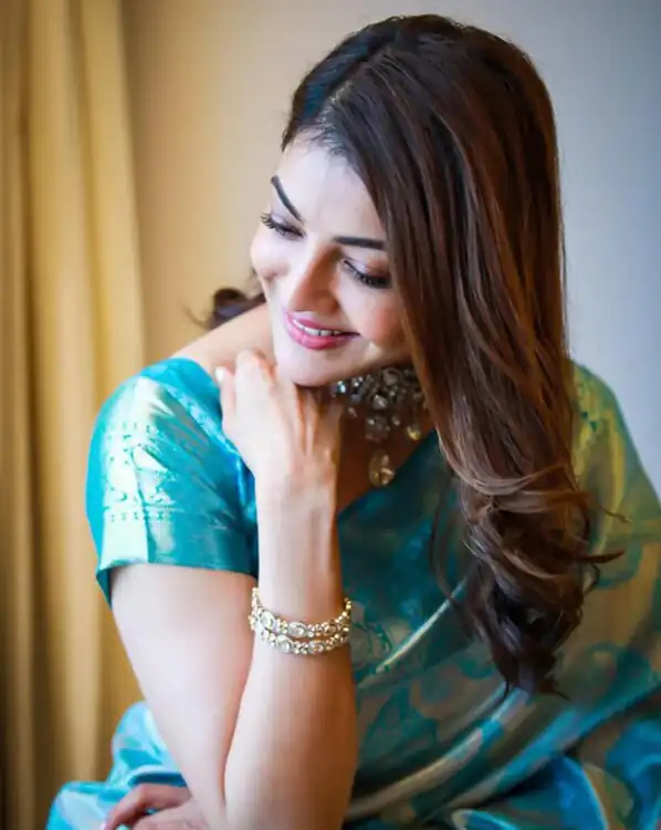 Sky Blue Soft Lichi Silk On All Over Border Saree - Image 2