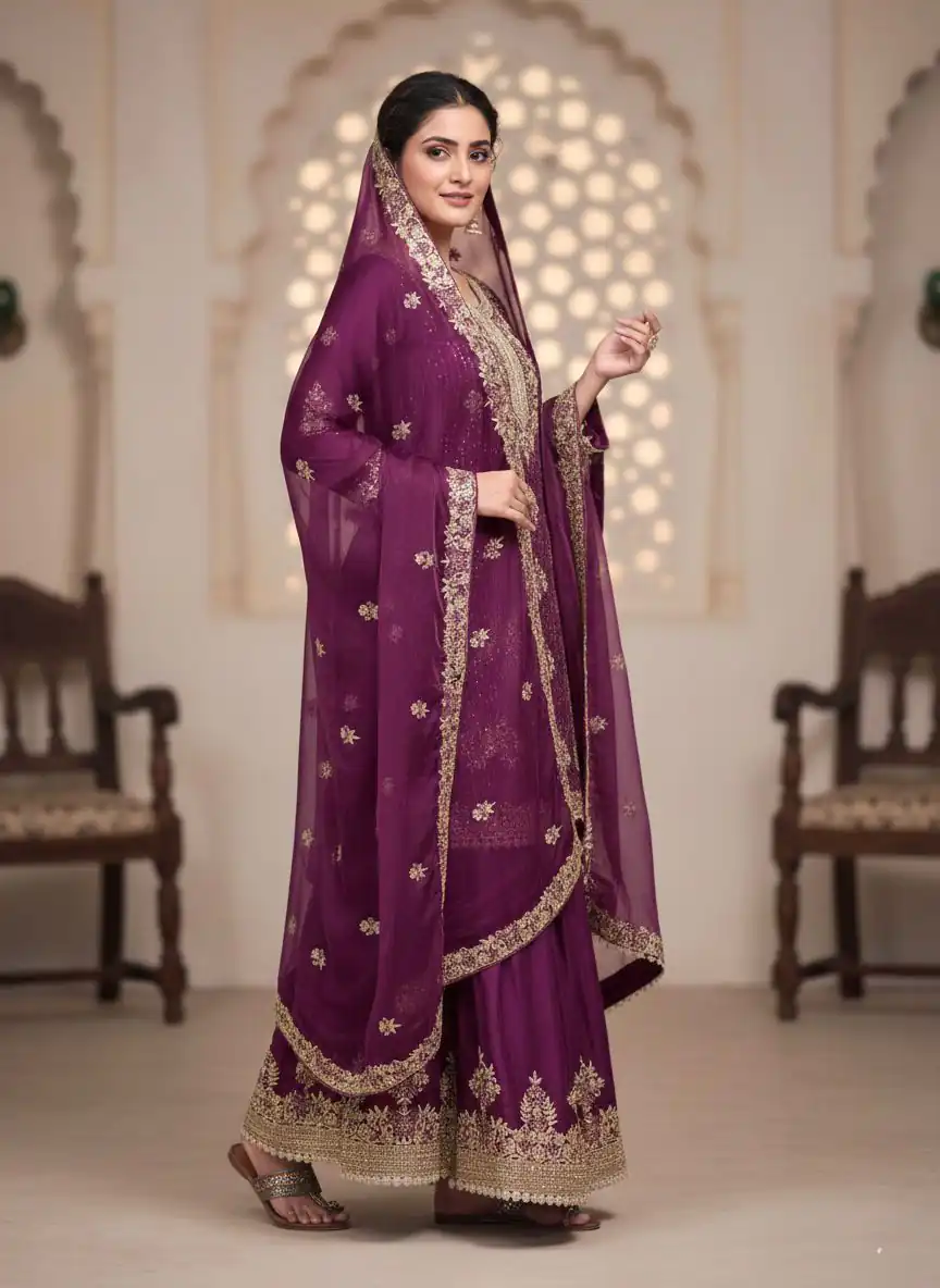 AD 219 Wine in Pure Organza Silk Embroidery Work & Cut Work Salwar Suit . Exclusive Offer ₹2499. Delivery 4-6 Working Days. Shop now. | Jump Suits, Straight Suits, Casual Suits, Creative suits, Designer Suits, Palazzo Suits, Party Wear Suits, Patiala Suits, Salwar suit