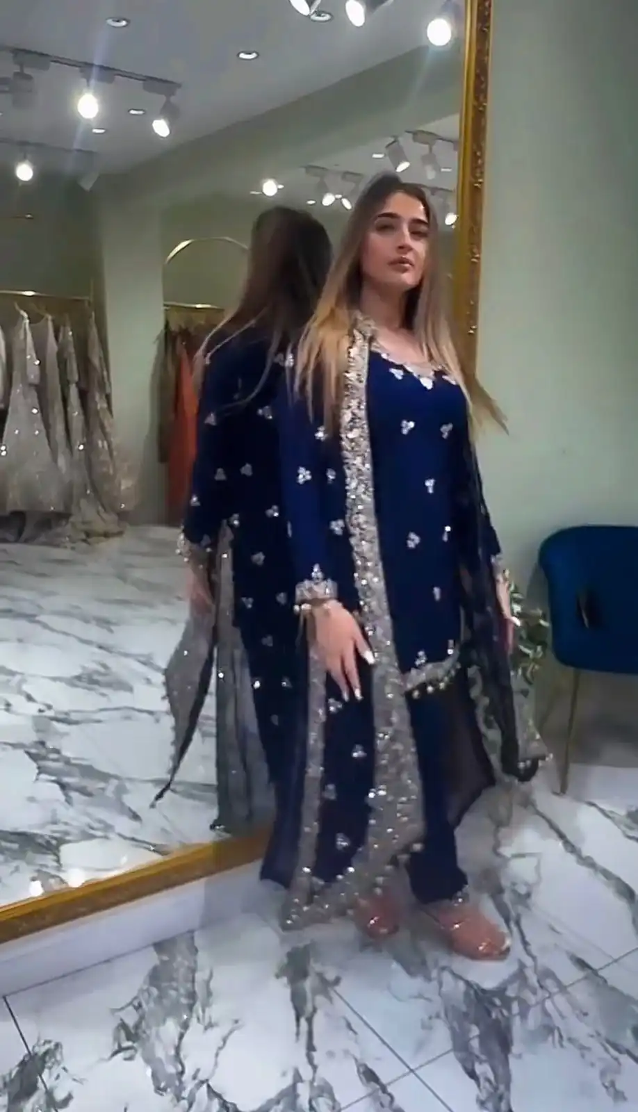 ST 1151 Navy Blue Color Dual Tone Star Georgette Salwar Suit with Embroidery Work. Affordable Price ₹2049. Delivery 4-6 Working Days. Shop now. | Jump Suits, Straight Suits, Casual Suits, Creative suits, Designer Suits, Palazzo Suits, Party Wear Suits, Patiala Suits, Salwar suit