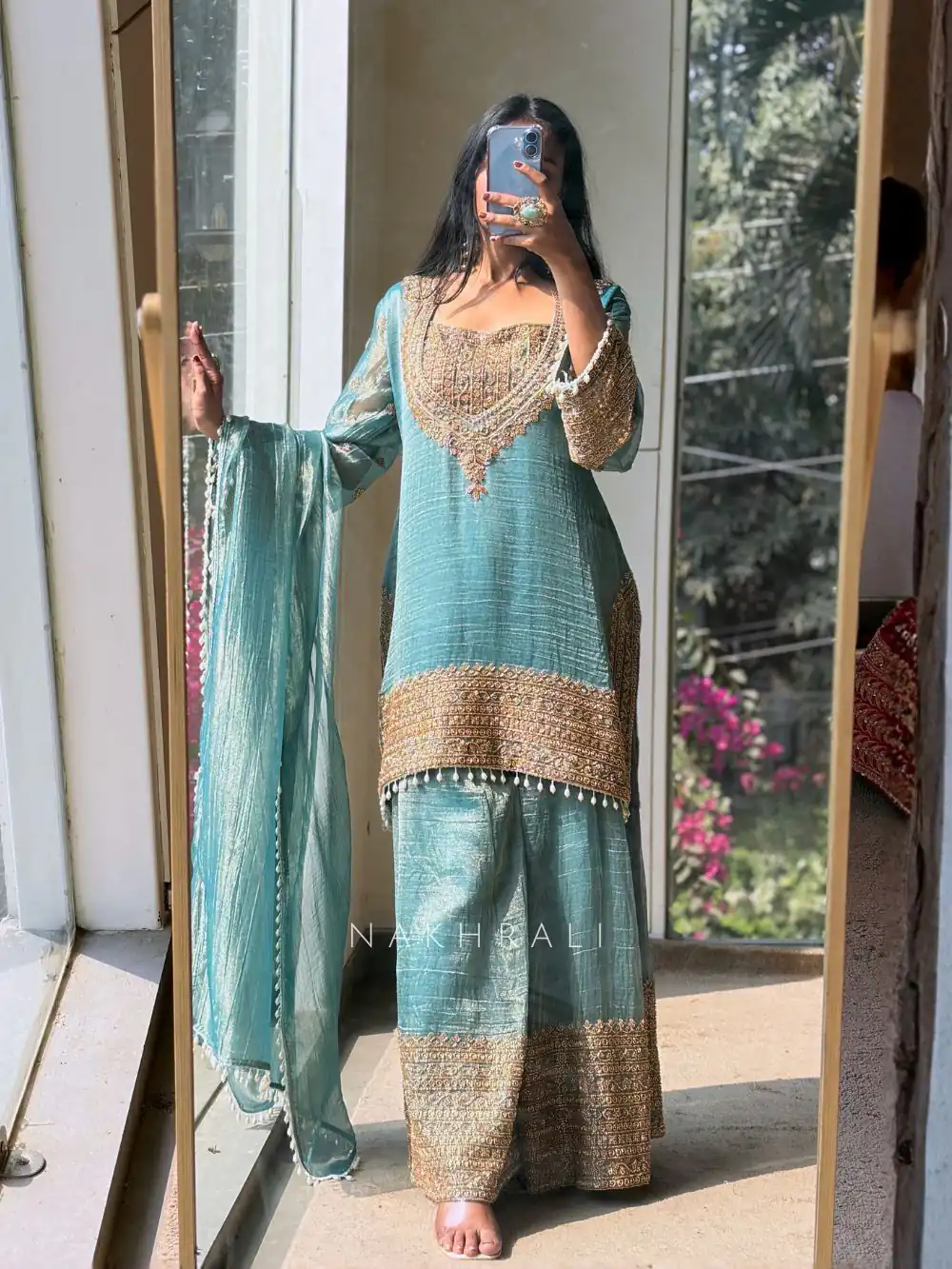 SR 1705 Firozi Fendy Silk Salwar Suit Perfect for Wedding, Party, Cultural Events, Sangeet, Housewarming – . Grab it for ₹2449. Delivery 4-6 Working Da | Jump Suits, Straight Suits, Casual Suits, Creative suits, Designer Suits, Palazzo Suits, Party Wear Suits, Patiala Suits, Salwar suit