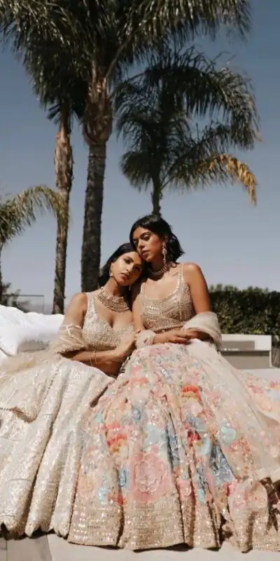 KF 1432 Cream | Color Georgette Lehenga Choli with Embroidery Work. Available at ₹3099 only. Delivery 4-6 Working Days. Shop now. | Bollywood Lehenga, Creative Lehenga, Designer Lehenga, Embroidered Lehenga, Lehenga, Party Wear Lehenga