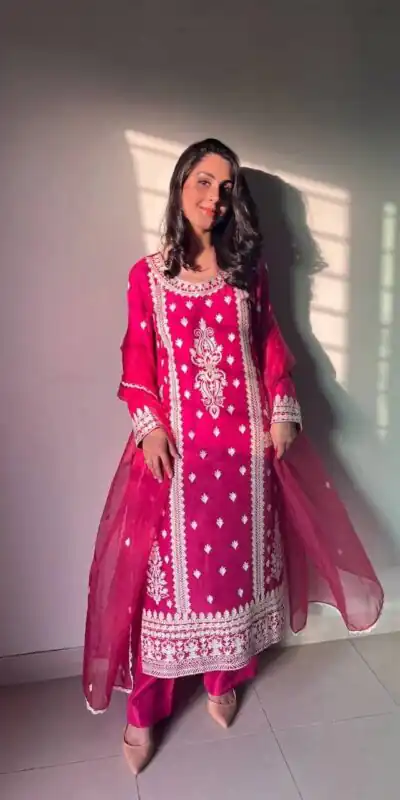 Z 9282 Pink in Color Jam Cotton Embroidery Work Salwar Suit . Available at ₹2099 only. Delivery 4-6 Working Days. Shop now. | Jump Suits, Straight Suits, Casual Suits, Creative suits, Designer Suits, Palazzo Suits, Party Wear Suits, Patiala Suits, Salwar suit