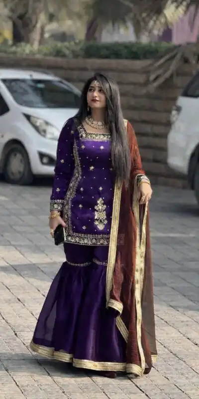 ZC 8010 Purple Zimmy Silk Salwar Suit with Lace Work & Embroidery Work. Affordable Price ₹2049. Delivery 4-6 Working Days. Shop now. | Jump Suits, Straight Suits, Casual Suits, Creative suits, Designer Suits, Palazzo Suits, Party Wear Suits, Patiala Suits, Salwar suit