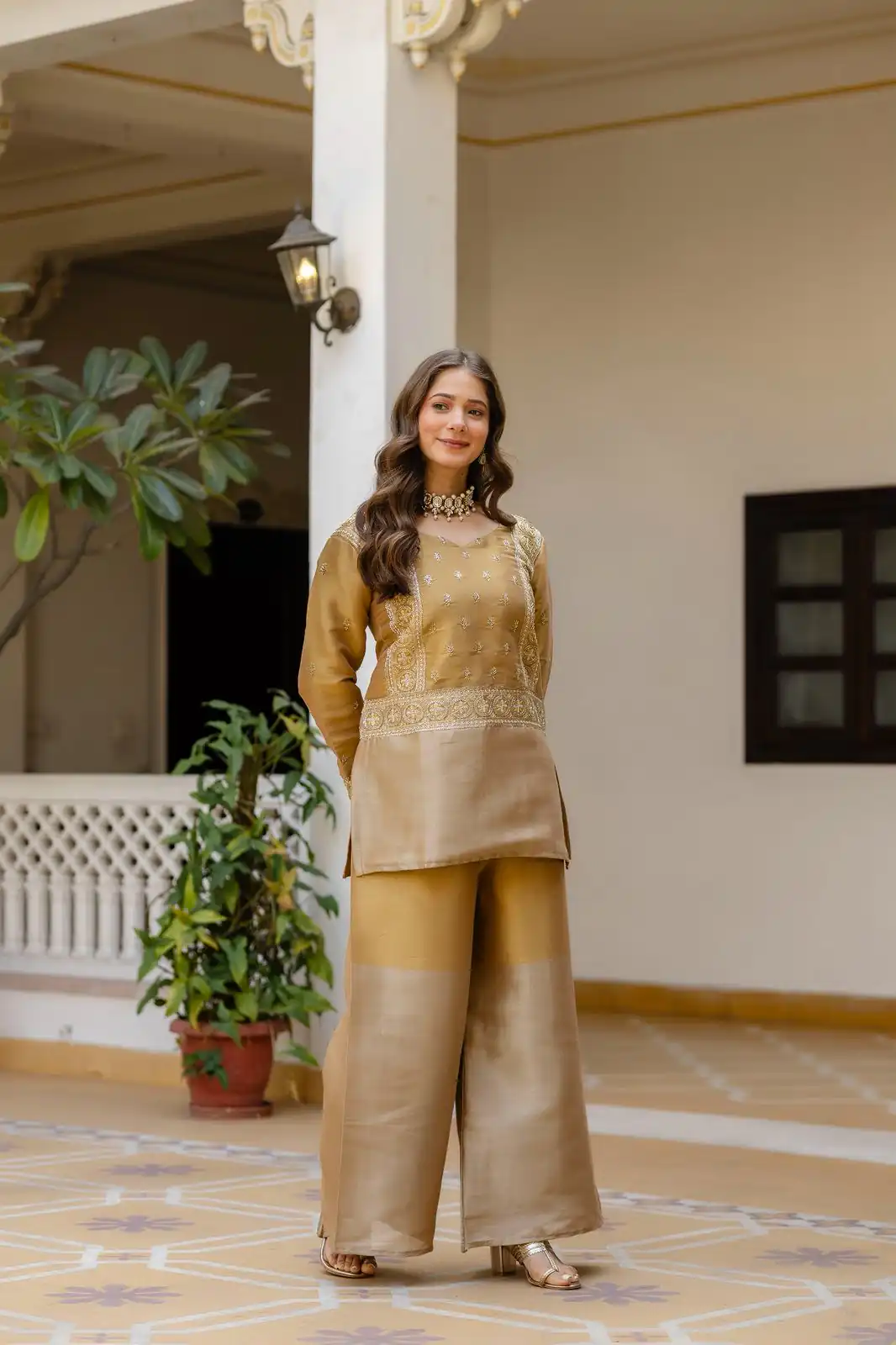 RR 42 Mustered Banarasi Viscous Salwar Suit with Embroidery Work & Bead Work. Exclusive Offer ₹2549. Delivery 4-6 Working Days. Shop now. | Jump Suits, Straight Suits, Casual Suits, Creative suits, Designer Suits, Palazzo Suits, Party Wear Suits, Patiala Suits, Salwar suit