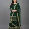 ZF 250 Green Color Faux Georgette Embroidery Sequence Work Sharara Suit Wedding, Party, Festive, Events Etc. Expected Delivery 4-6 Working Days @2099/- | Jump Suits, Straight Suits, Casual Suits, Creative suits, Designer Suits, Palazzo Suits, Party Wear Suits, Patiala Suits, Salwar suit