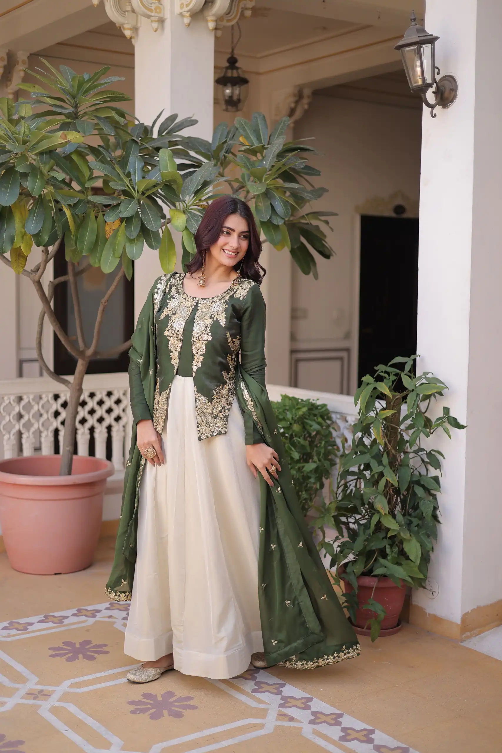 KA 1231 Green in Glass Roman Sequins Work & Embroidery Work Gown . Affordable Price ₹2399. Delivery 4-6 Working Days. Shop now. | Bollywood Gowns, Creative Gowns, Designer Gowns, Embroidered Gowns, Gowns, Party Wear Gowns