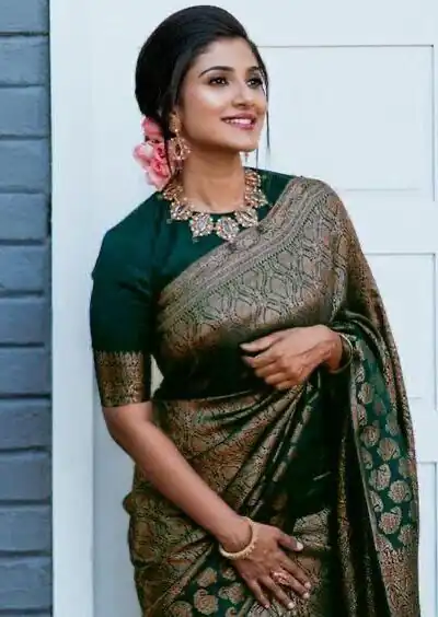 KP 4063 Green Soft Lichi Silk Saree with Lace Work & Lace Border. Affordable Price ₹1349. Delivery 4-6 Working Days. Shop now. | Bollywood Sarees, Creative Sarees, Designer Sarees, Embroidered Sarees, Ethnic Saree, Modern Digital sarees, Party Wear Sarees, Sarees