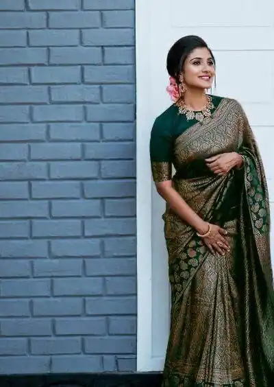 KP 4063 Green Soft Lichi Silk Saree with Lace Work & Lace Border. Affordable Price ₹1349. Delivery 4-6 Working Days. Shop now. | Bollywood Sarees, Creative Sarees, Designer Sarees, Embroidered Sarees, Ethnic Saree, Modern Digital sarees, Party Wear Sarees, Sarees
