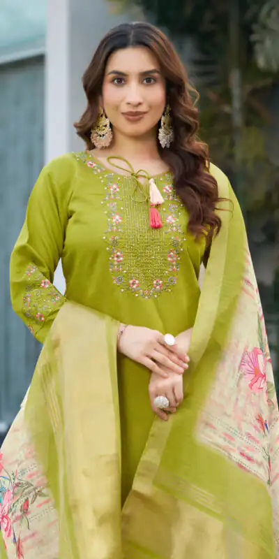 DIVA 115 Green Viscose Silk Salwar Suit with Digital Print & Embroidery Work. Festive Deal ₹2049. Delivery 4-6 Working Days. Shop now. | Jump Suits, Straight Suits, Casual Suits, Creative suits, Designer Suits, Palazzo Suits, Party Wear Suits, Patiala Suits, Salwar suit