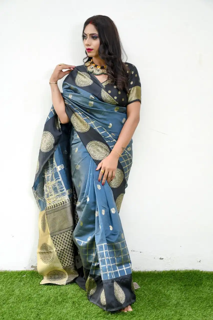 KPR 080 Grey Color Soft Lichi Silk Saree with Lace Border & Lace Work. Best Price ₹1449. Delivery 4-6 Working Days. Shop now. | Bollywood Sarees, Creative Sarees, Designer Sarees, Embroidered Sarees, Ethnic Saree, Modern Digital sarees, Party Wear Sarees, Sarees