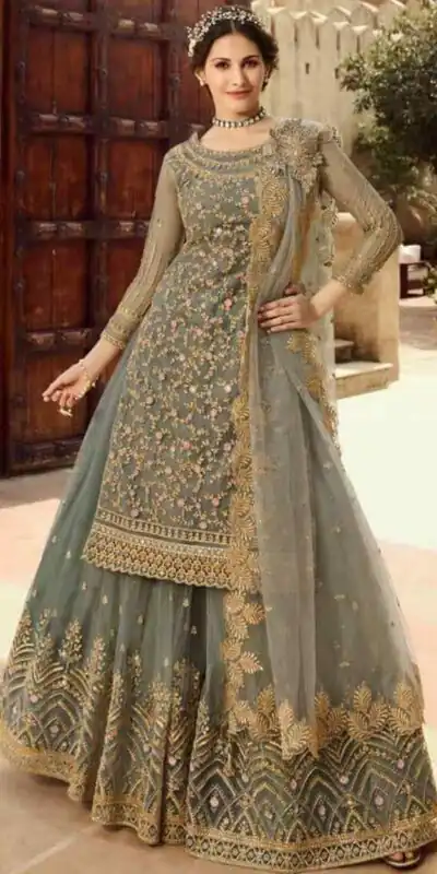 DS 15030 Grey Soft Net Salwar Suit Perfect for Wedding, Party, Baisakhi, Makar Sankranti, Pongal – . Special Price ₹2649. Delivery 4-6 Working | Jump Suits, Straight Suits, Casual Suits, Creative suits, Designer Suits, Palazzo Suits, Party Wear Suits, Patiala Suits, Salwar suit