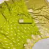 MB 41 Lemon Yellow Color Green Banarasi Silk Zari Weaving Saree . Wedding, Party, Festive, Available at ₹1849 only. Delivery 4-6 Working Days. Shop now. | Bollywood Sarees, Creative Sarees, Designer Sarees, Embroidered Sarees, Ethnic Saree, Modern Digital sarees, Party Wear Sarees, Sarees