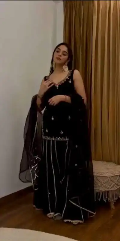 ST 230 Black Viscose Velvet Salwar Suit with Embroidery Work & Lace Work. Grab it for ₹2049. Delivery 4-6 Working Days. Shop now. | Jump Suits, Straight Suits, Casual Suits, Creative suits, Designer Suits, Palazzo Suits, Party Wear Suits, Patiala Suits, Salwar suit