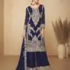 FC 717 Navy Blue Viscous Chinon Salwar Suit with Lace Work & Embroidery Work. Exclusive Offer ₹2549. Delivery 4-6 Working Days. Shop now. | Jump Suits, Straight Suits, Casual Suits, Creative suits, Designer Suits, Palazzo Suits, Party Wear Suits, Patiala Suits, Salwar suit