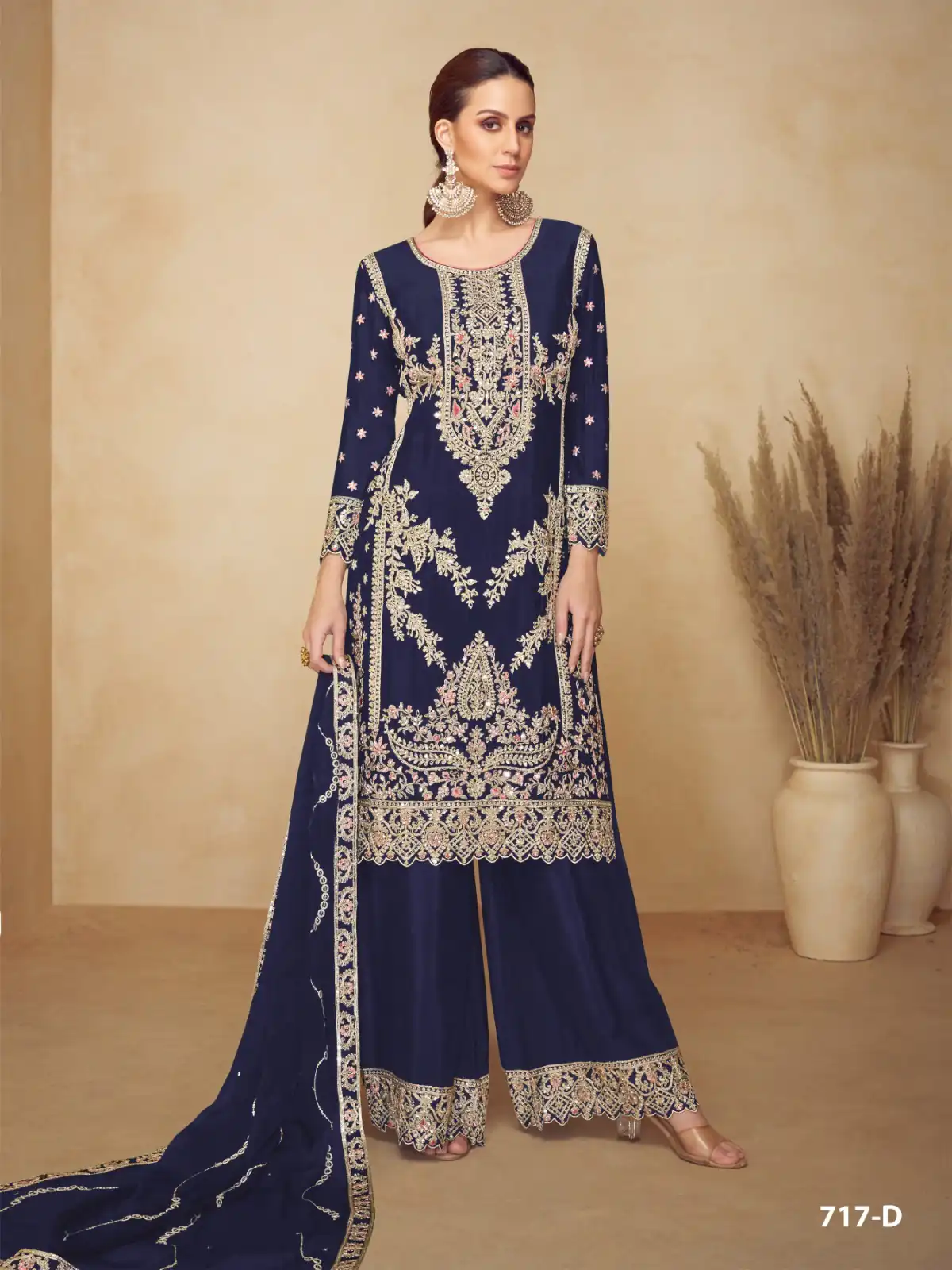 FC 717 Navy Blue Viscous Chinon Salwar Suit with Lace Work & Embroidery Work. Exclusive Offer ₹2549. Delivery 4-6 Working Days. Shop now. | Jump Suits, Straight Suits, Casual Suits, Creative suits, Designer Suits, Palazzo Suits, Party Wear Suits, Patiala Suits, Salwar suit