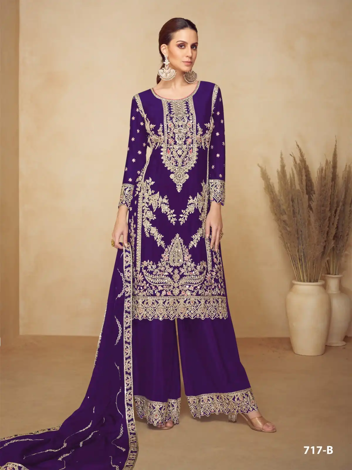FC 717 Purple Viscous Chinon Salwar Suit with Lace Work & Embroidery Work. Exclusive Offer ₹2549. Delivery 4-6 Working Days. Shop now. | Jump Suits, Straight Suits, Casual Suits, Creative suits, Designer Suits, Palazzo Suits, Party Wear Suits, Patiala Suits, Salwar suit