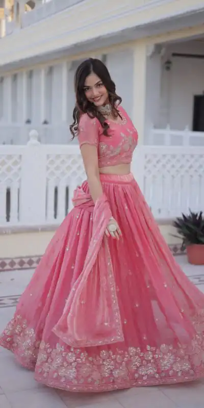 KA 5063 Gajri in Fendi Silk Embroidery Work & Zari Work Lehenga Choli . Affordable Price ₹2649. Delivery 4-6 Working Days. Shop now. | Bollywood Lehenga, Creative Lehenga, Designer Lehenga, Embroidered Lehenga, Lehenga, Party Wear Lehenga
