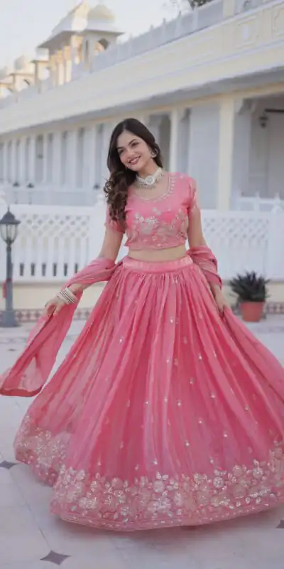 KA 5063 Gajri in Fendi Silk Embroidery Work & Zari Work Lehenga Choli . Affordable Price ₹2649. Delivery 4-6 Working Days. Shop now. | Bollywood Lehenga, Creative Lehenga, Designer Lehenga, Embroidered Lehenga, Lehenga, Party Wear Lehenga