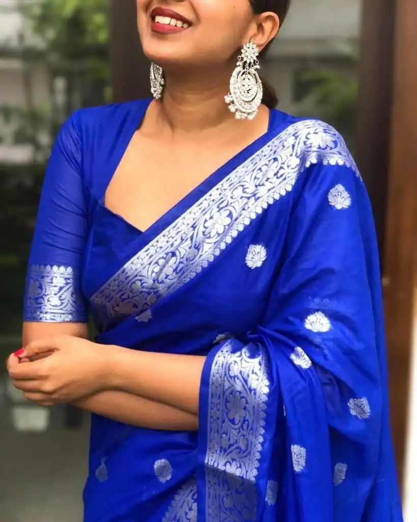 ES 8271 Royal Blue Soft Lichi Silk Saree Perfect for Wedding, Party, Reception, Diwali, Ethnic Day – . Affordable Price ₹1349. Delivery 4-6 Working Days. | Bollywood Sarees, Creative Sarees, Designer Sarees, Embroidered Sarees, Ethnic Saree, Modern Digital sarees, Party Wear Sarees, Sarees