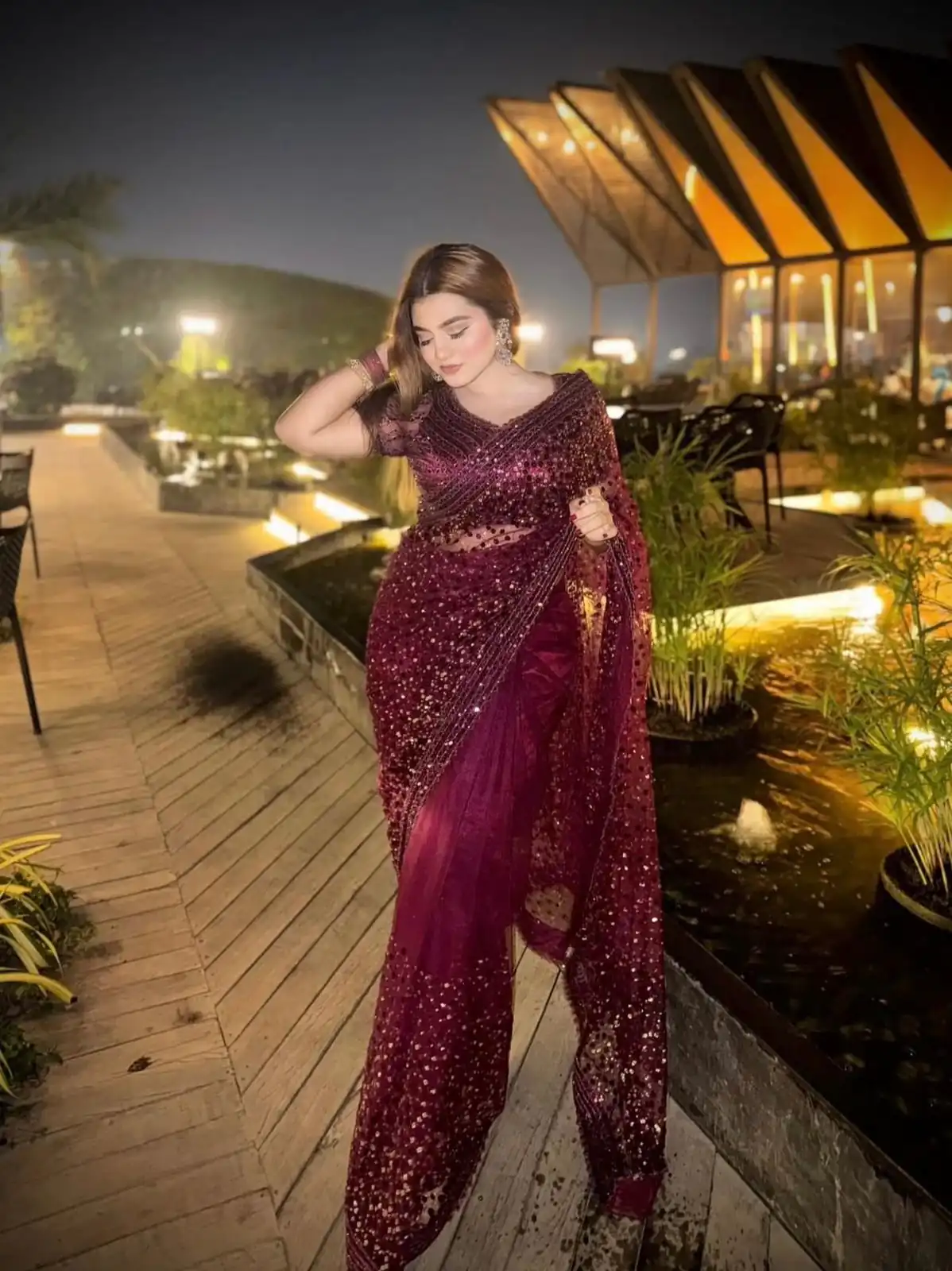 FB L307 Wine Sequins Work Saree in Wine Net. Available at ₹2599 only. Wedding, Party, Festive, Events, Delivery 4-6 Working Days. Shop now. | Bollywood Sarees, Creative Sarees, Designer Sarees, Embroidered Sarees, Ethnic Saree, Modern Digital sarees, Party Wear Sarees, Sarees