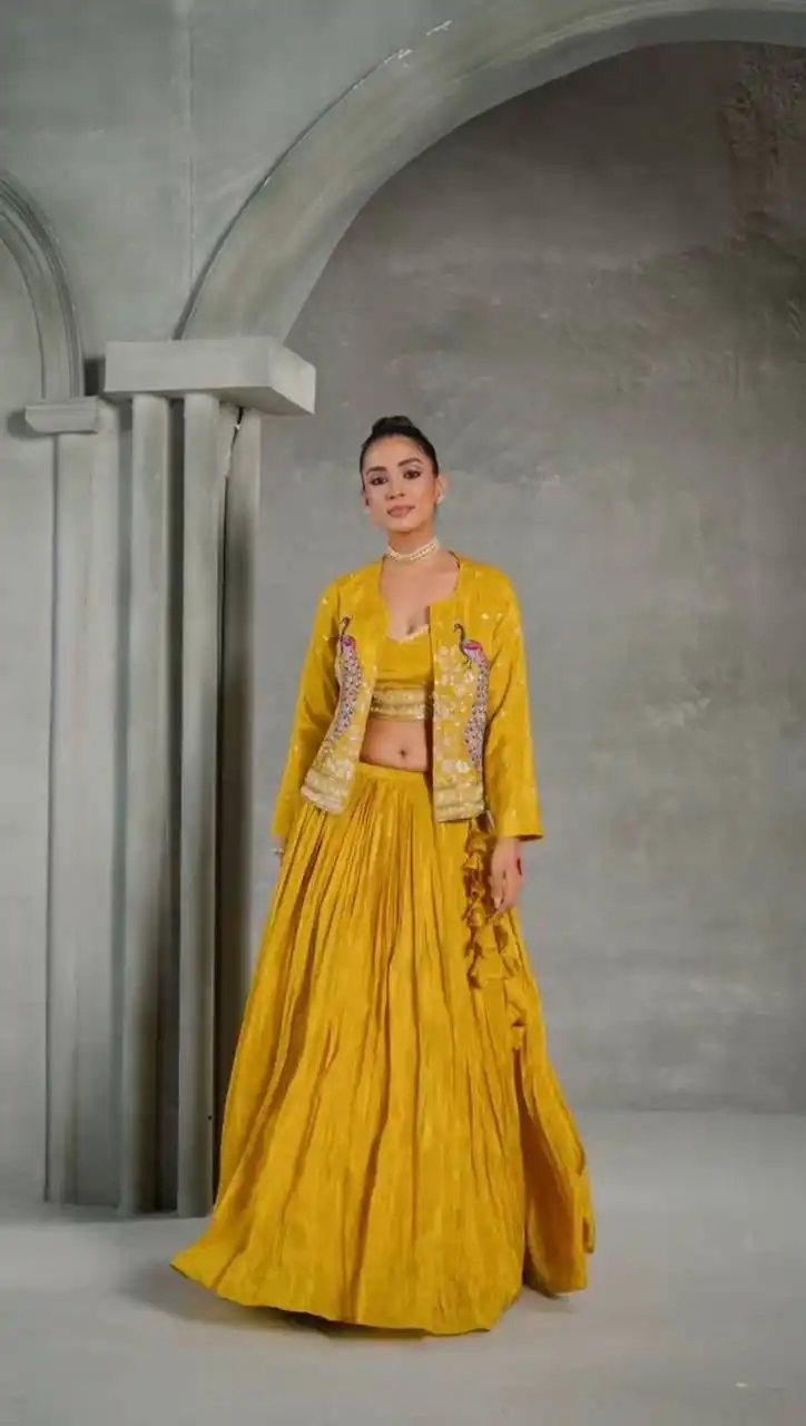 PC 495  Yellow Color Chinon silk Lehenga Choli with Cut Work. Special Online Price ₹2499. Delivery 4-6 Working Days. Shop now. | Bollywood Lehenga, Creative Lehenga, Designer Lehenga, Embroidered Lehenga, Lehenga, Party Wear Lehenga