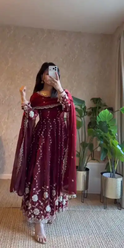 RTC 5953 Maroon Fendy Silk Salwar Suit Sequence Work with Designer Work. Introductory Price ₹2499. Delivery 4-6 Working Days. Shop now. | Jump Suits, Straight Suits, Casual Suits, Creative suits, Designer Suits, Palazzo Suits, Party Wear Suits, Patiala Suits, Salwar suit