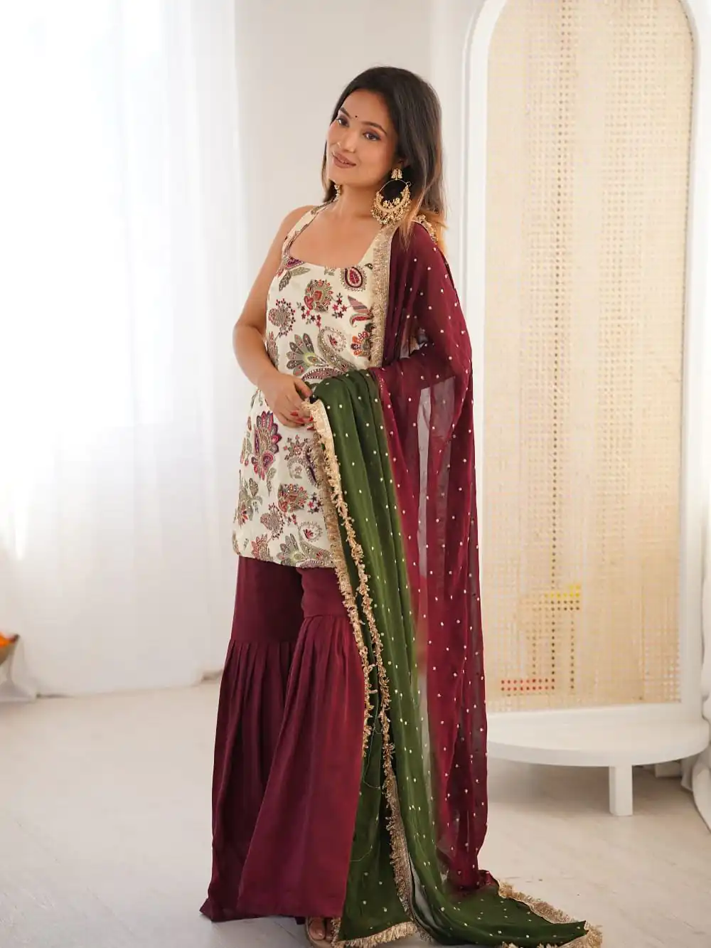 ST 1153 Maroon Color Natural Crep Salwar Suit with Embroidery Work. Wedding, Party, Festive, Best Price ₹2449. Delivery 4-6 Working Days. Shop now. | Jump Suits, Straight Suits, Casual Suits, Creative suits, Designer Suits, Palazzo Suits, Party Wear Suits, Patiala Suits, Salwar suit