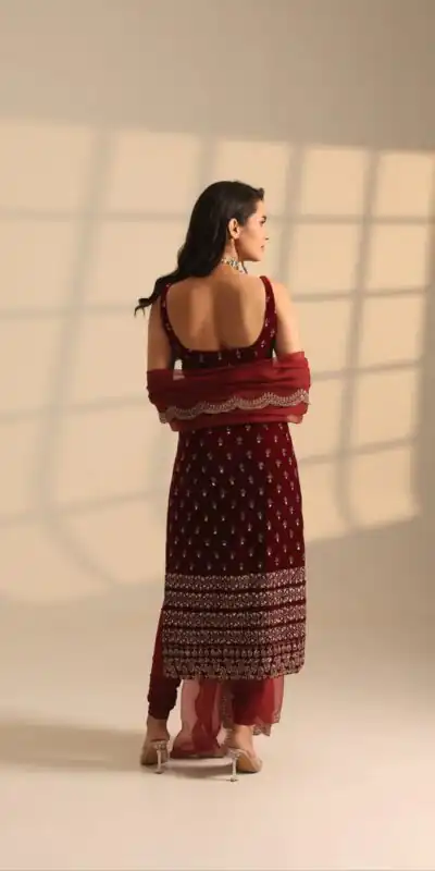 KD 1576 Maroon Color Roman Silk Salwar Suit with Embroidery Work. Available at ₹2049 only. Delivery 4-6 Working Days. Shop now. | Jump Suits, Straight Suits, Casual Suits, Creative suits, Designer Suits, Palazzo Suits, Party Wear Suits, Patiala Suits, Salwar suit