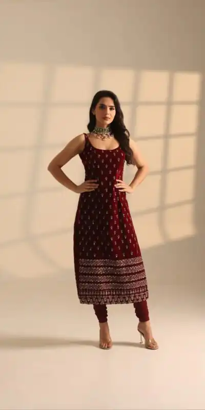 KD 1576 Maroon Color Roman Silk Salwar Suit with Embroidery Work. Available at ₹2049 only. Delivery 4-6 Working Days. Shop now. | Jump Suits, Straight Suits, Casual Suits, Creative suits, Designer Suits, Palazzo Suits, Party Wear Suits, Patiala Suits, Salwar suit
