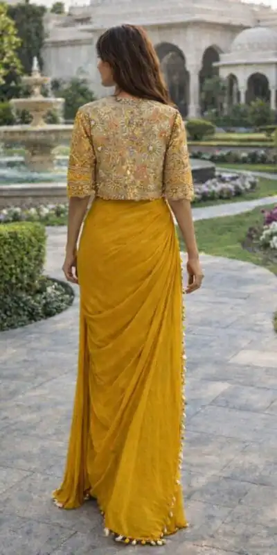 BB 59 Mustered Crep Silk Saree. Perfect for Wedding, Party, Pongal, Reception, Housewarming – Introductory Price ₹2399. Delivery 4-6 Working | Bollywood Sarees, Creative Sarees, Designer Sarees, Embroidered Sarees, Ethnic Saree, Modern Digital sarees, Party Wear Sarees, Sarees