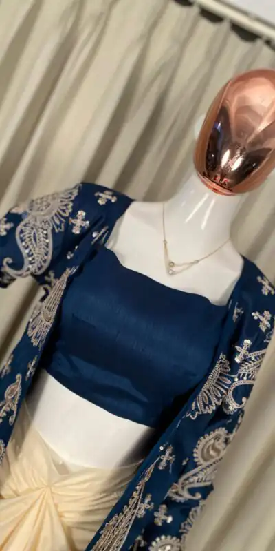 BE 450 Navy Blue French Crape Dhoti SuitPerfect for Wedding, Party, Makar Sankranti, Pongal, Anniversary – . Exclusive Offer ₹1999. Delivery 4-6 Working Da | Jump Suits, Straight Suits, Casual Suits, Creative suits, Designer Suits, Palazzo Suits, Party Wear Suits, Patiala Suits, Salwar suit