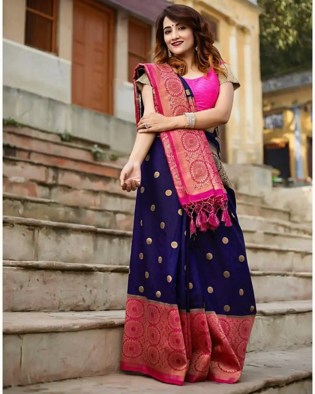 KPR 088 Navy Blue Color Soft Lichi Silk Saree with Lace Border & Lace Work. Best Price ₹1449. Delivery 4-6 Working Days. Shop now. | Bollywood Sarees, Creative Sarees, Designer Sarees, Embroidered Sarees, Ethnic Saree, Modern Digital sarees, Party Wear Sarees, Sarees