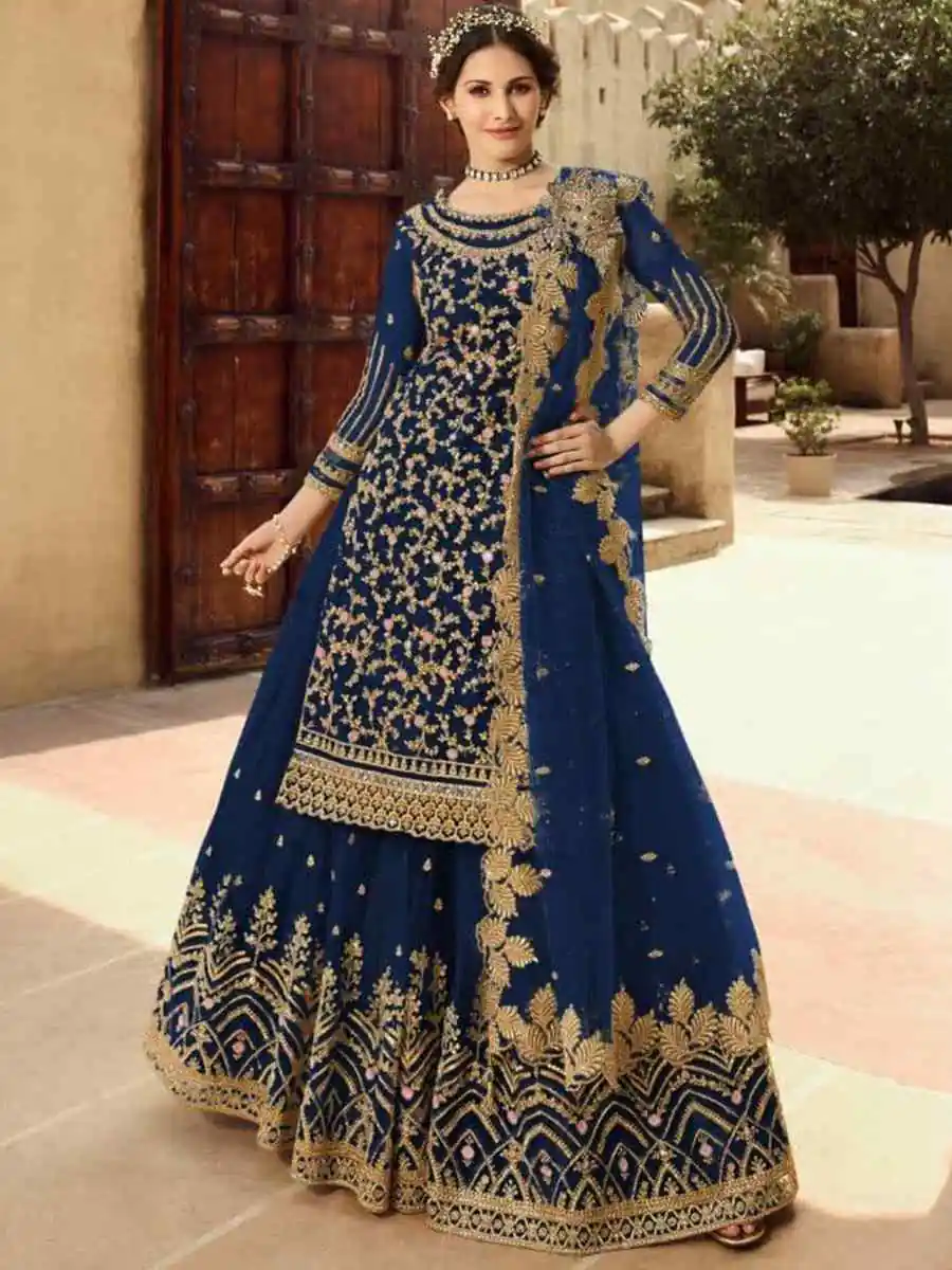 DS 15030 Navy Blue Soft Net Salwar Suit Perfect for Wedding, Party, Baisakhi, Makar Sankranti, Pongal – . Special Price ₹2649. Delivery 4-6 Working | Jump Suits, Straight Suits, Casual Suits, Creative suits, Designer Suits, Palazzo Suits, Party Wear Suits, Patiala Suits, Salwar suit