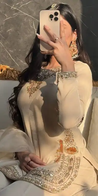 NF 1269 Off White Korean Satin Silk Salwar Suit with Lace Work & Embroidery Work. Exclusive Offer ₹2149. Delivery 4-6 Working Days. Shop now. | Jump Suits, Straight Suits, Casual Suits, Creative suits, Designer Suits, Palazzo Suits, Party Wear Suits, Patiala Suits, Salwar suit