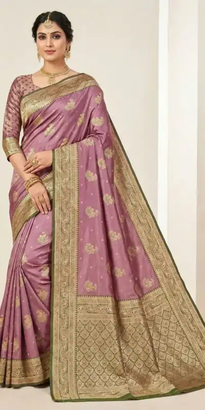 MB 13 Onion Color Smooth Satin Gold Butta Zari Work Saree. Online Special Price ₹2149. Delivery 4-6 Working Days. Shop now. | Bollywood Sarees, Creative Sarees, Designer Sarees, Embroidered Sarees, Ethnic Saree, Modern Digital sarees, Party Wear Sarees, Sarees